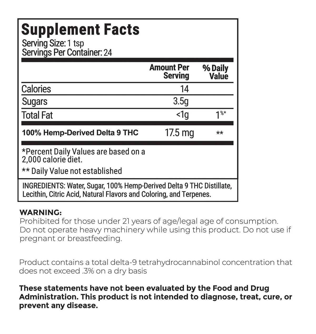 Delta‑9 THC Syrup | 420 mg Blue Razz Flavor – Tealerlab USA